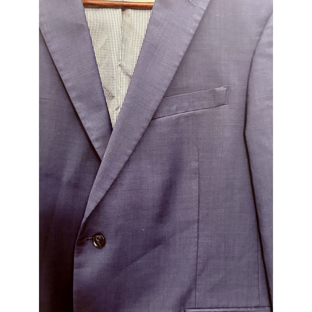 Tommy Hilfiger Navy Wool Blend Blazer 44R Stretch Suit Jacket Men EUC Preppy - Picture 9 of 16